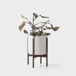 Schoolhouse 10" Cylinder Planter + Stand New
