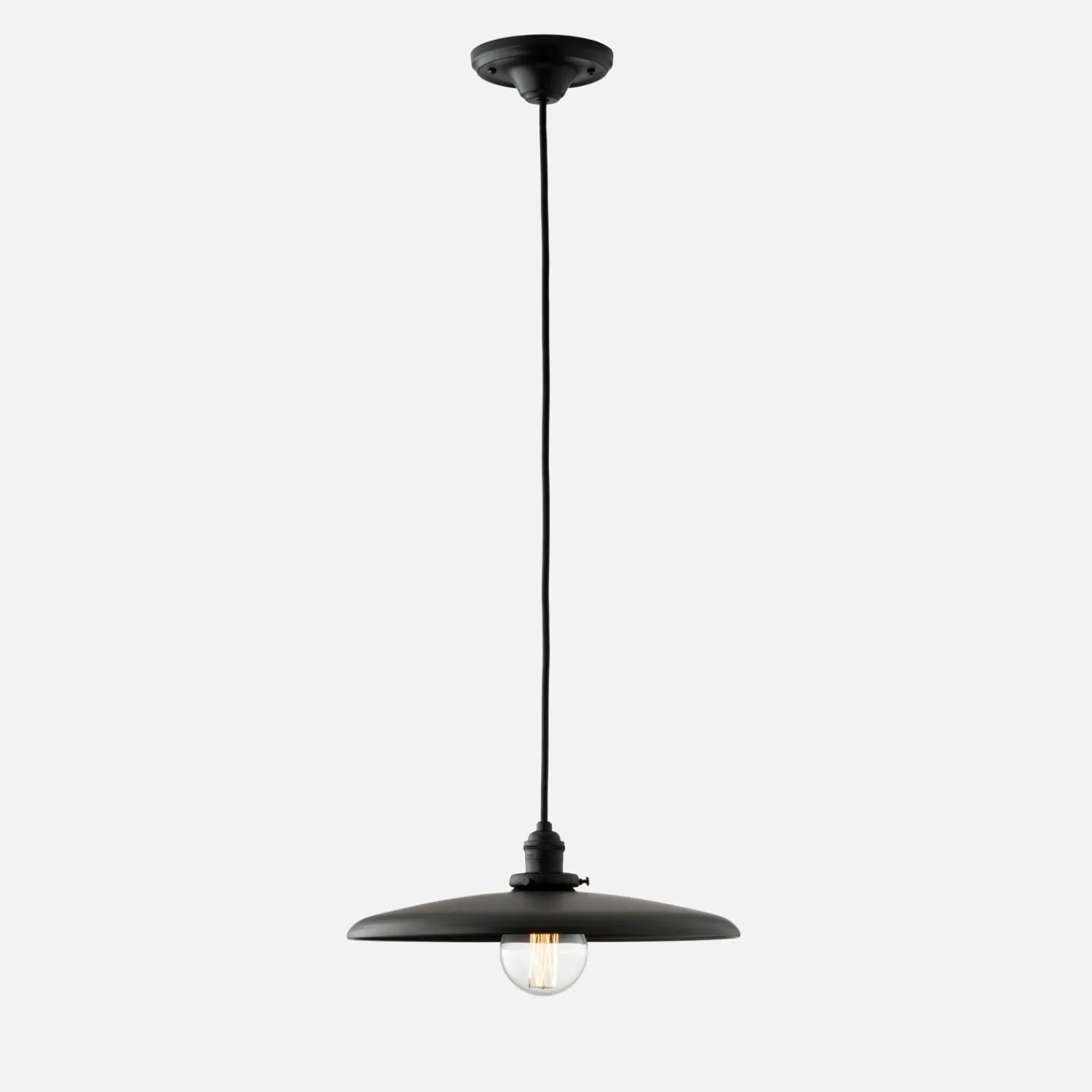 Schoolhouse Agnes 2.25" Pendant - True Black Best