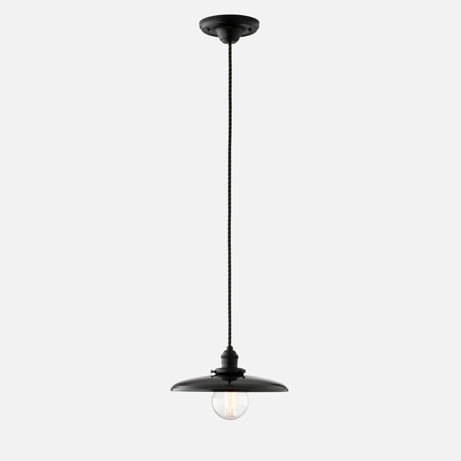 Schoolhouse Agnes 2.25" Pendant - True Black Best