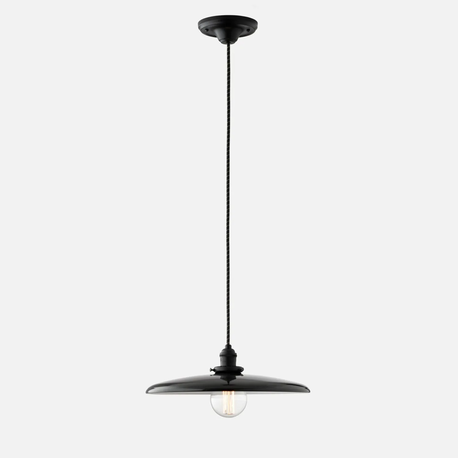 Schoolhouse Agnes 2.25" Pendant - True Black Best