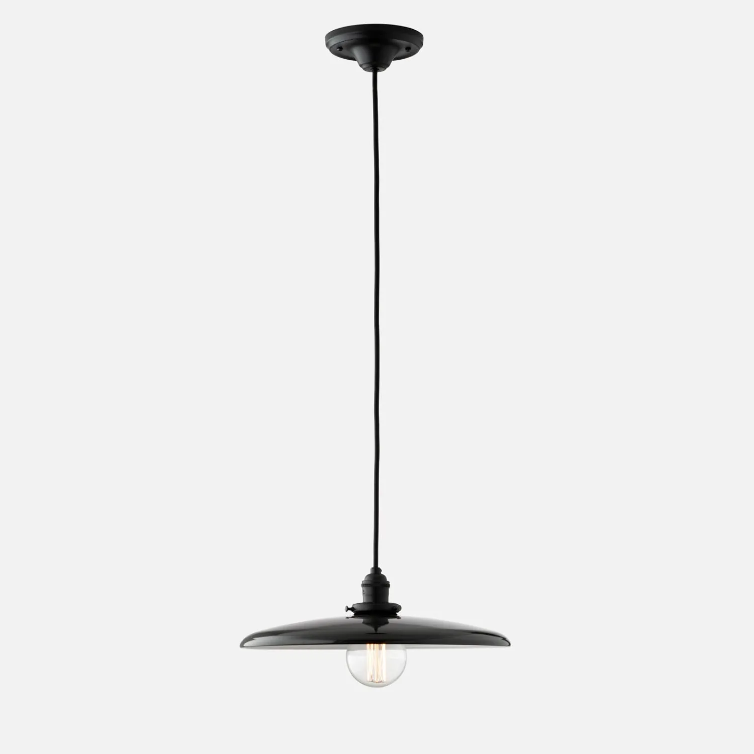 Schoolhouse Agnes 2.25" Pendant - True Black Best