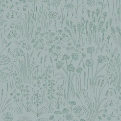 Schoolhouse Alpine Garden Wallpaper - Tonal Clearance