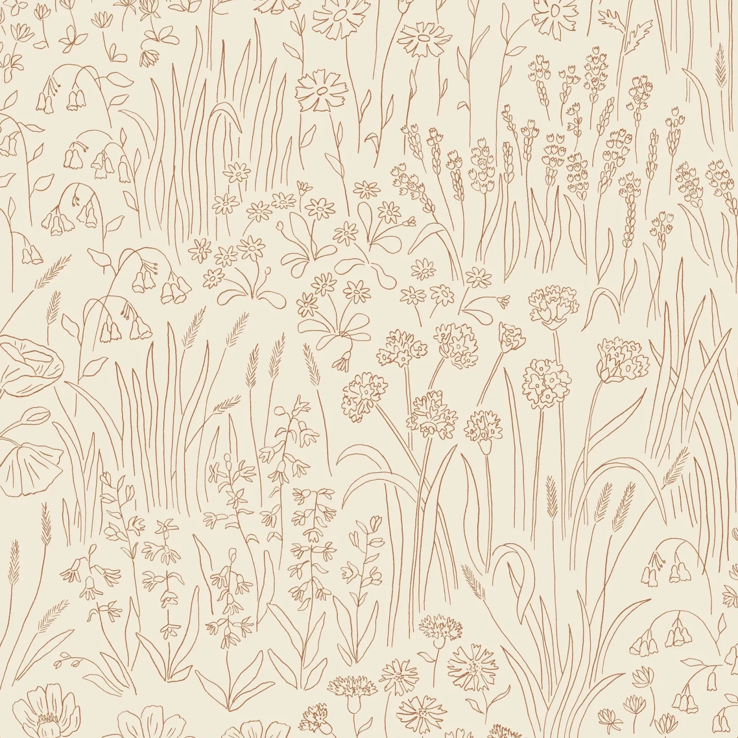 Schoolhouse Alpine Garden Wallpaper - Tonal Clearance