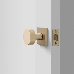 Schoolhouse Berlin Door Set with Cylinder Knob - Satin Brass Best