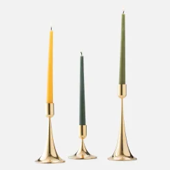 Schoolhouse Brass Trumpet Candle Holder Fashion