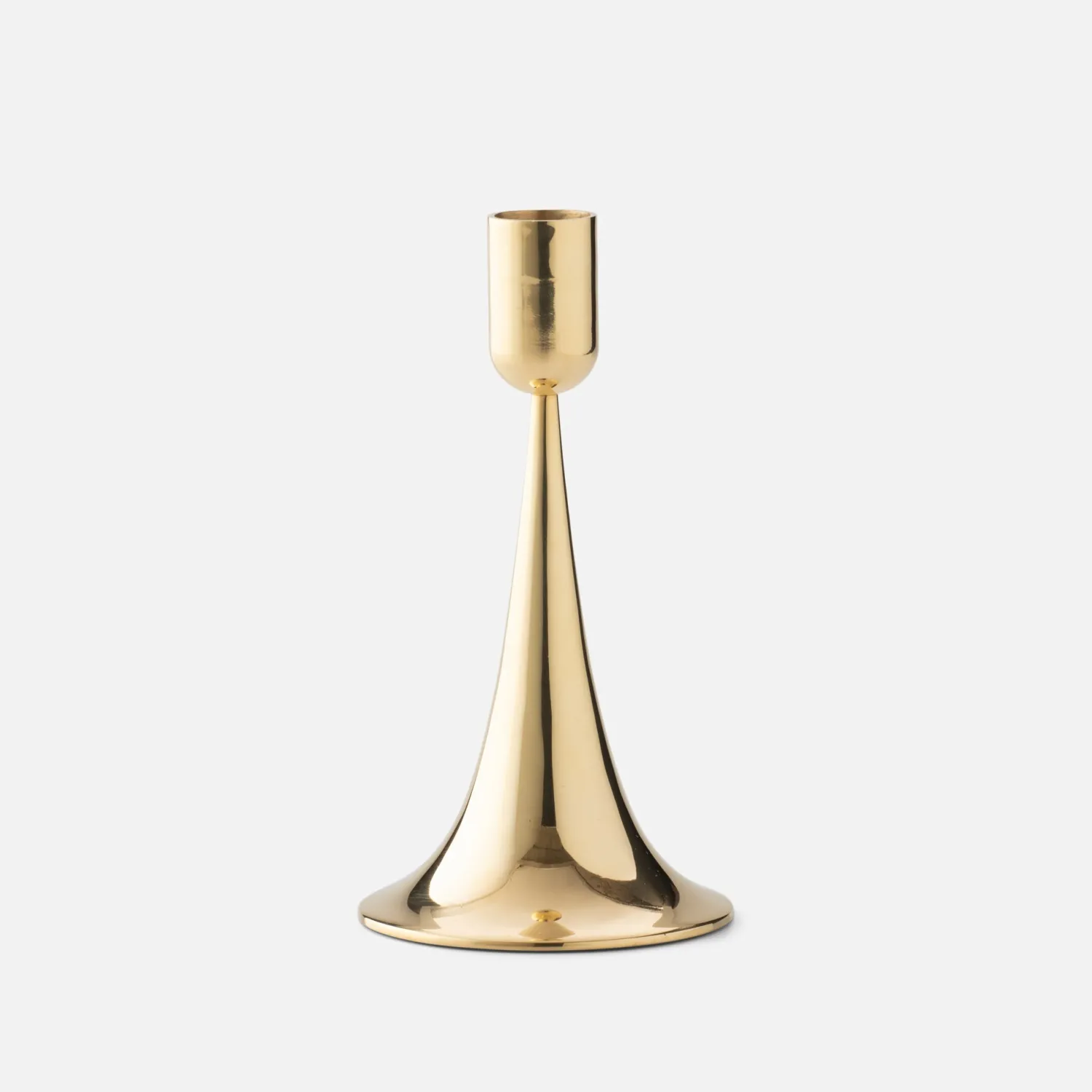 Schoolhouse Brass Trumpet Candle Holder Fashion