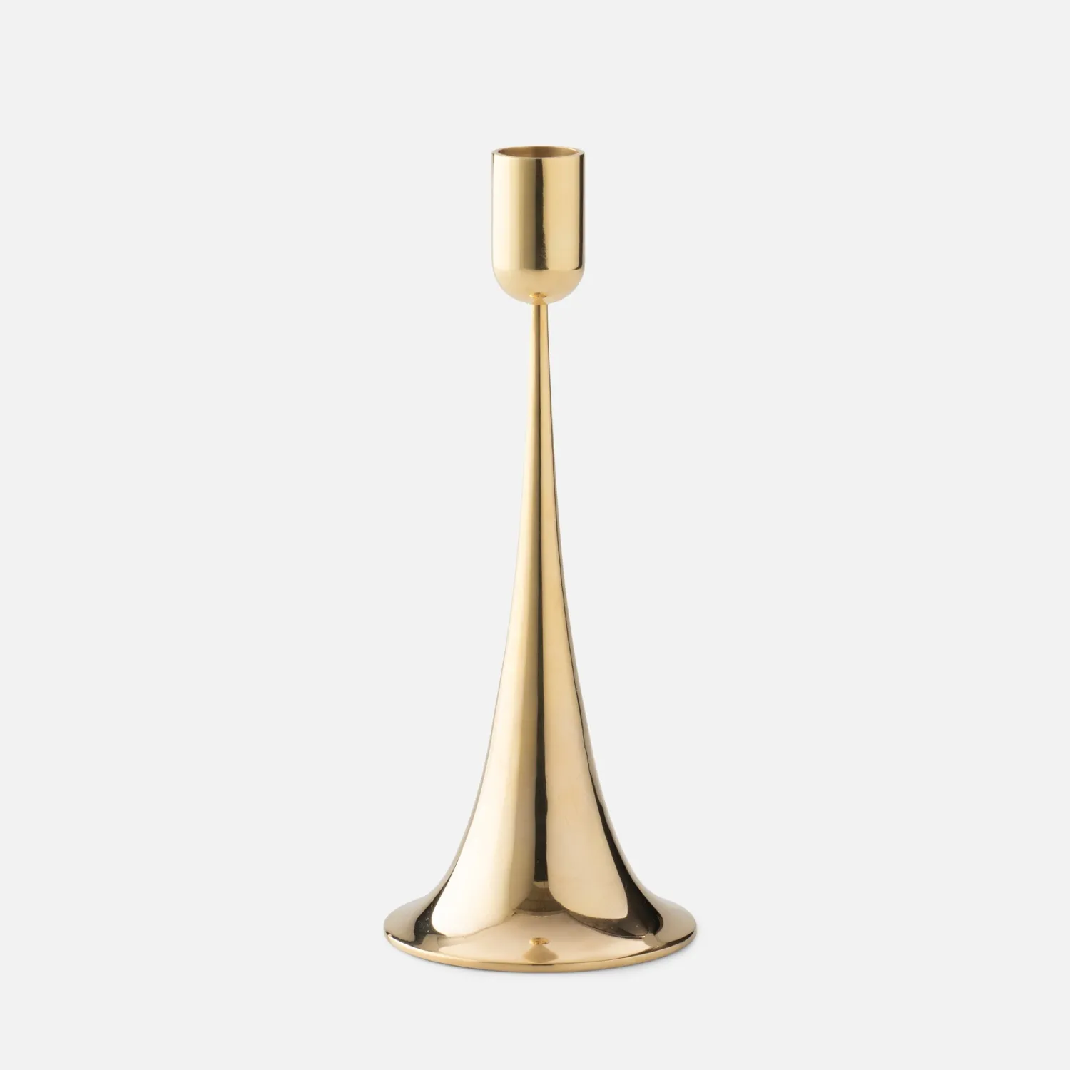 Schoolhouse Brass Trumpet Candle Holder Fashion