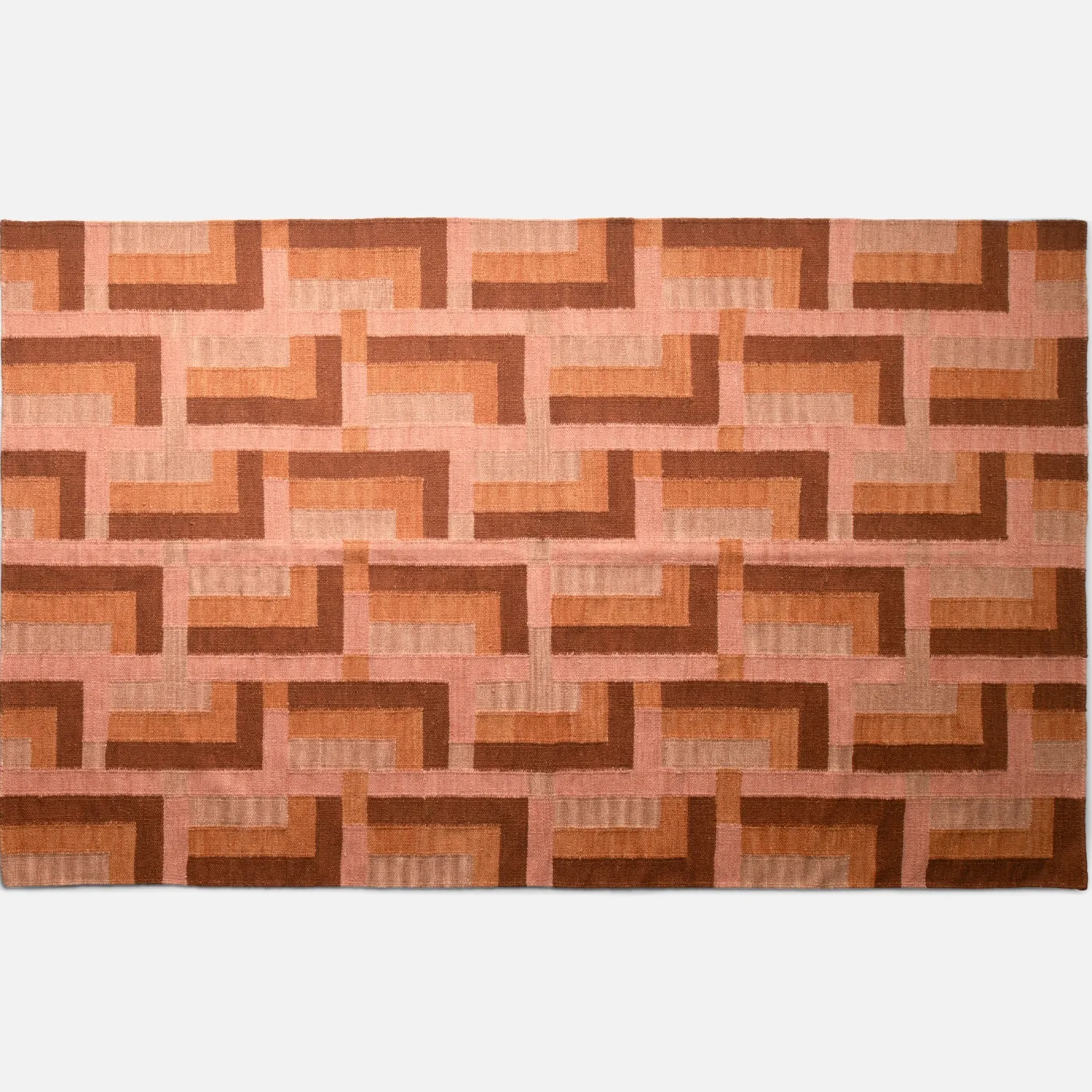 Schoolhouse Canyon Wool Flatweave Rug Paprika Discount
