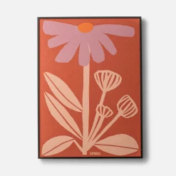 Schoolhouse Coneflower Framed Print by Anisa Makhoul Online