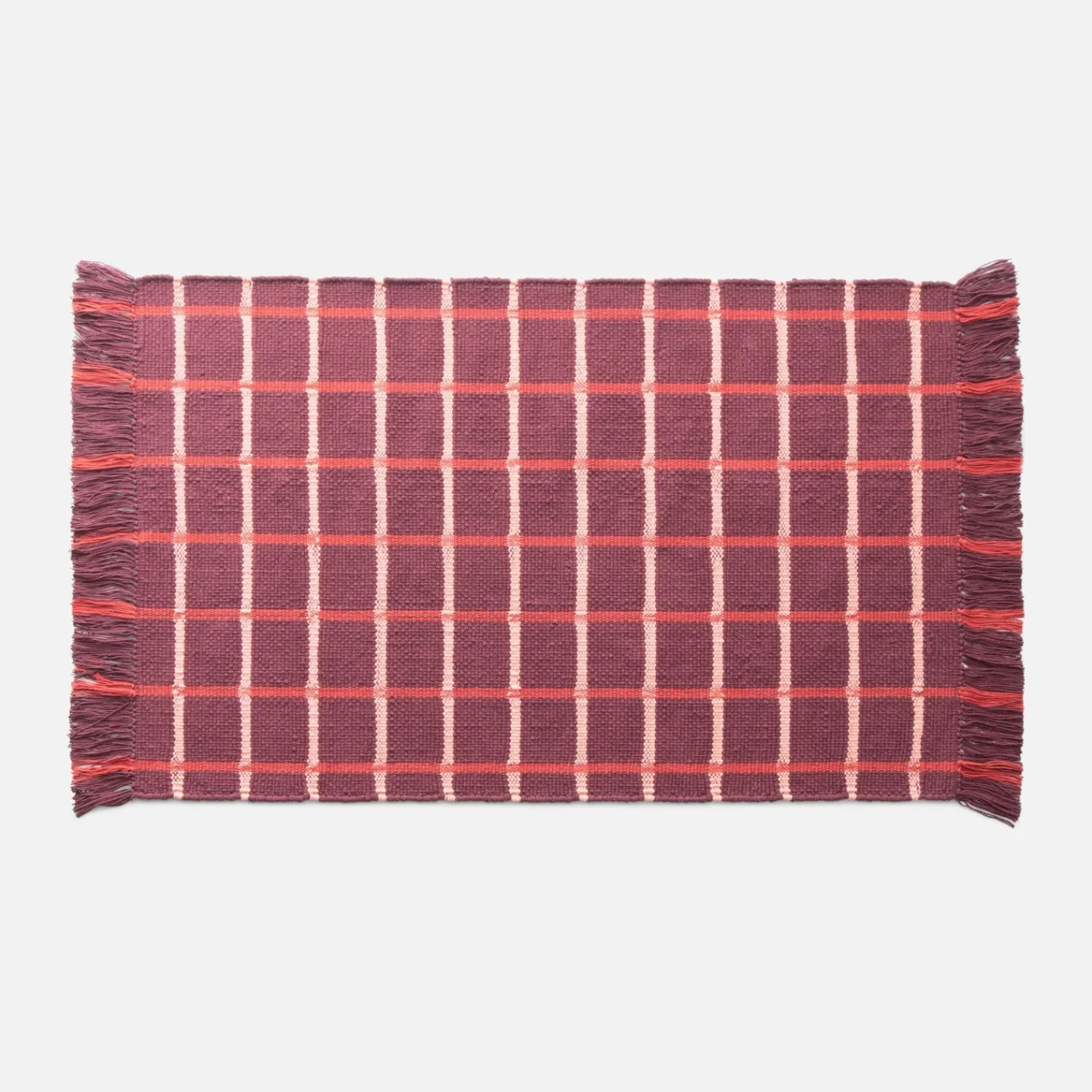 Schoolhouse Cotton Grid Flatweave Rug New