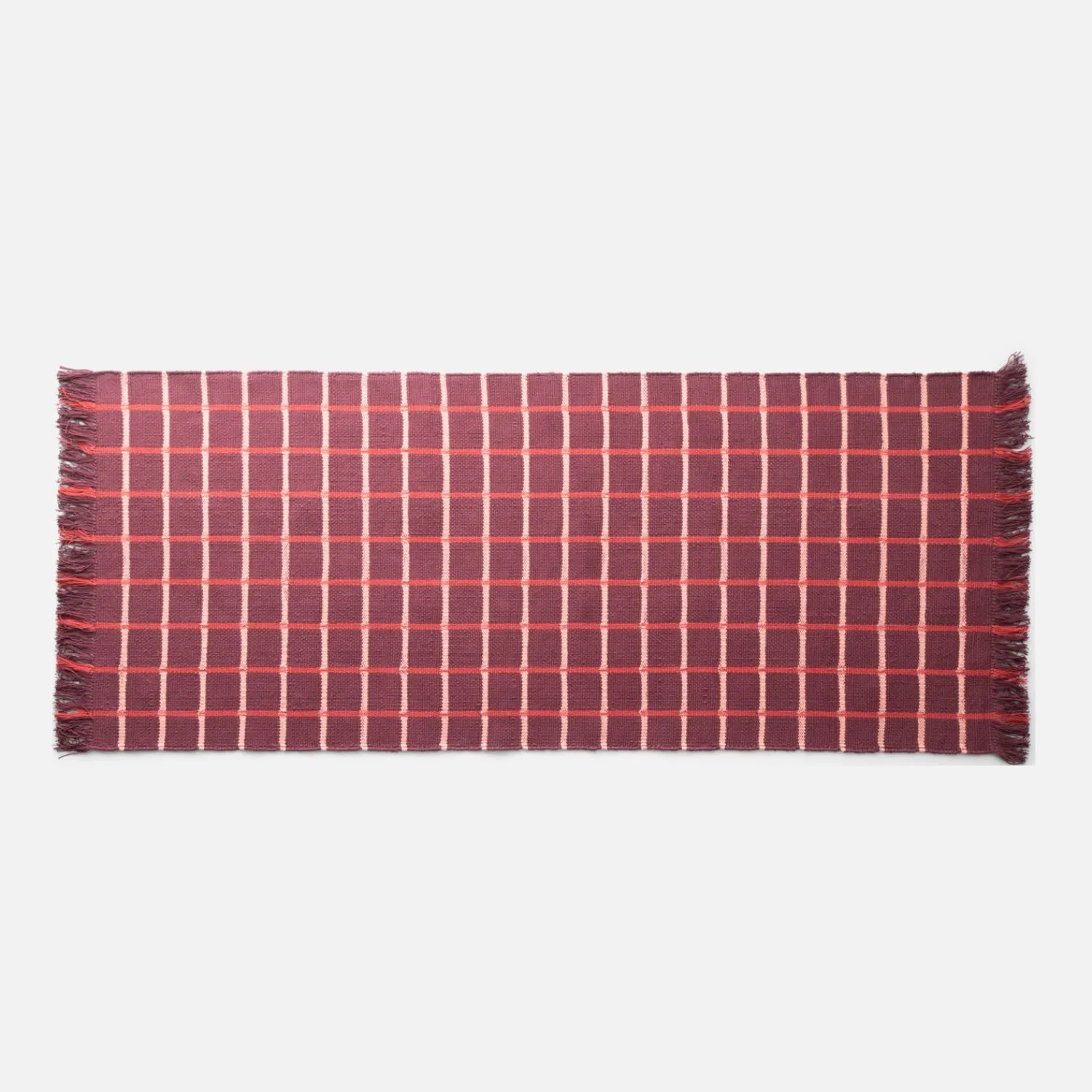 Schoolhouse Cotton Grid Flatweave Rug New