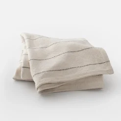 Schoolhouse Cotton Pinstripe Throw New