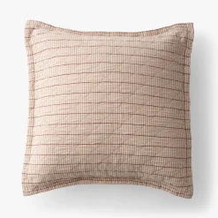 Schoolhouse Diamond Ticking Quilted Pillow Sham Best