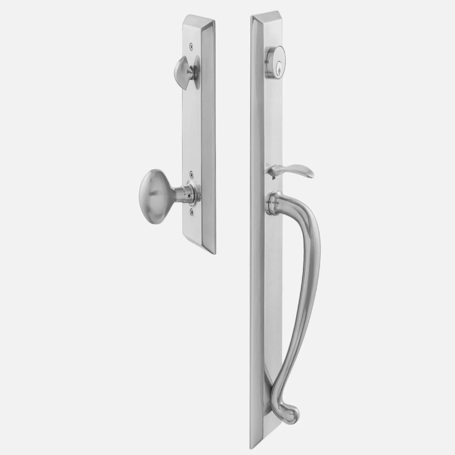 Schoolhouse Freeport Entrance Handleset with Egg Knob - Satin Nickel Best