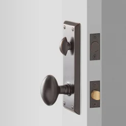 Schoolhouse Freeport Large Door Set with Egg Knob - Oil Rubbed Bronze Outlet