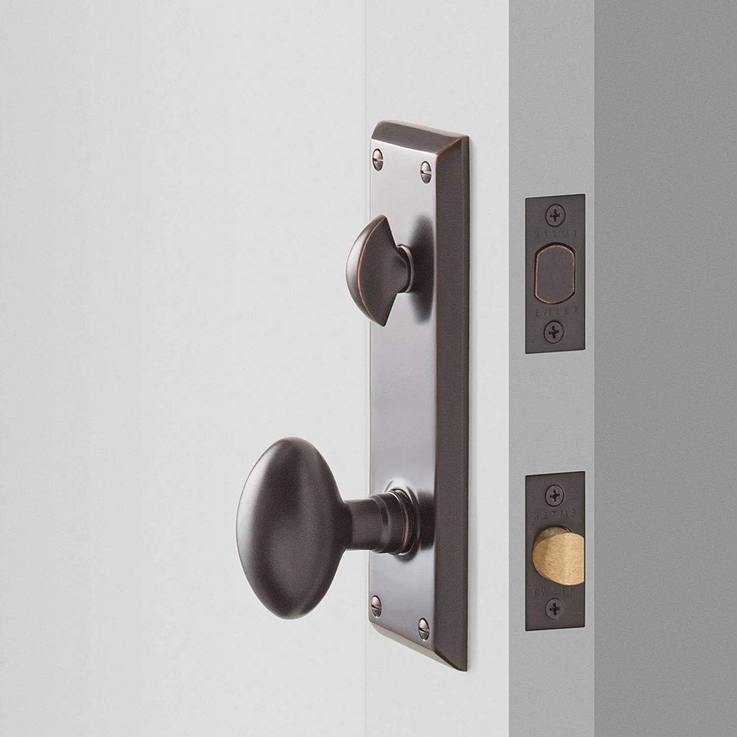 Schoolhouse Freeport Large Door Set with Egg Knob - Oil Rubbed Bronze Outlet
