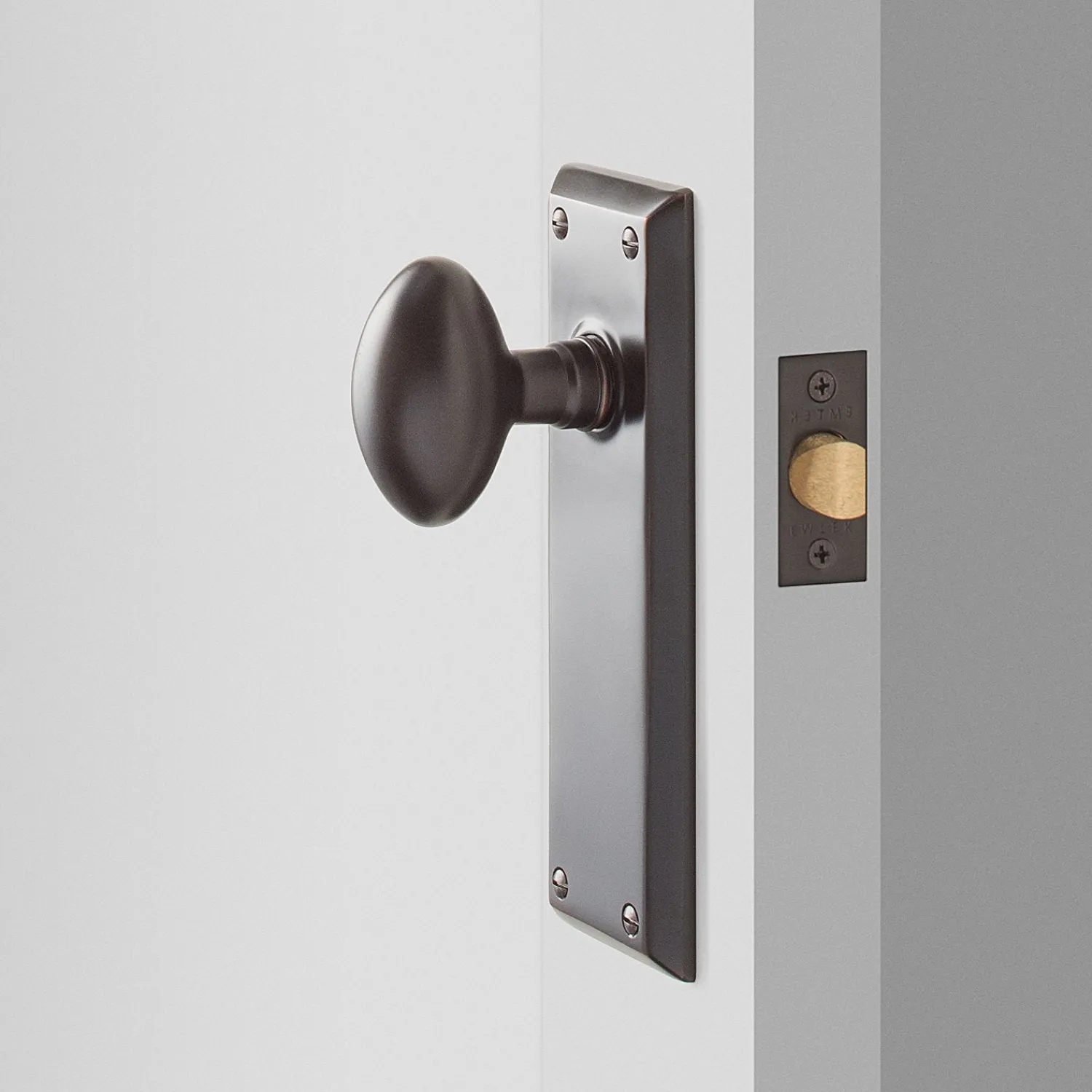 Schoolhouse Freeport Large Door Set with Egg Knob - Oil Rubbed Bronze Outlet