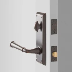 Schoolhouse Freeport Large Door Set with Abbott Lever - Oil Rubbed Bronze Best