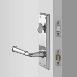 Schoolhouse Freeport Large Door Set with Abbott Lever - Satin Nickel Hot
