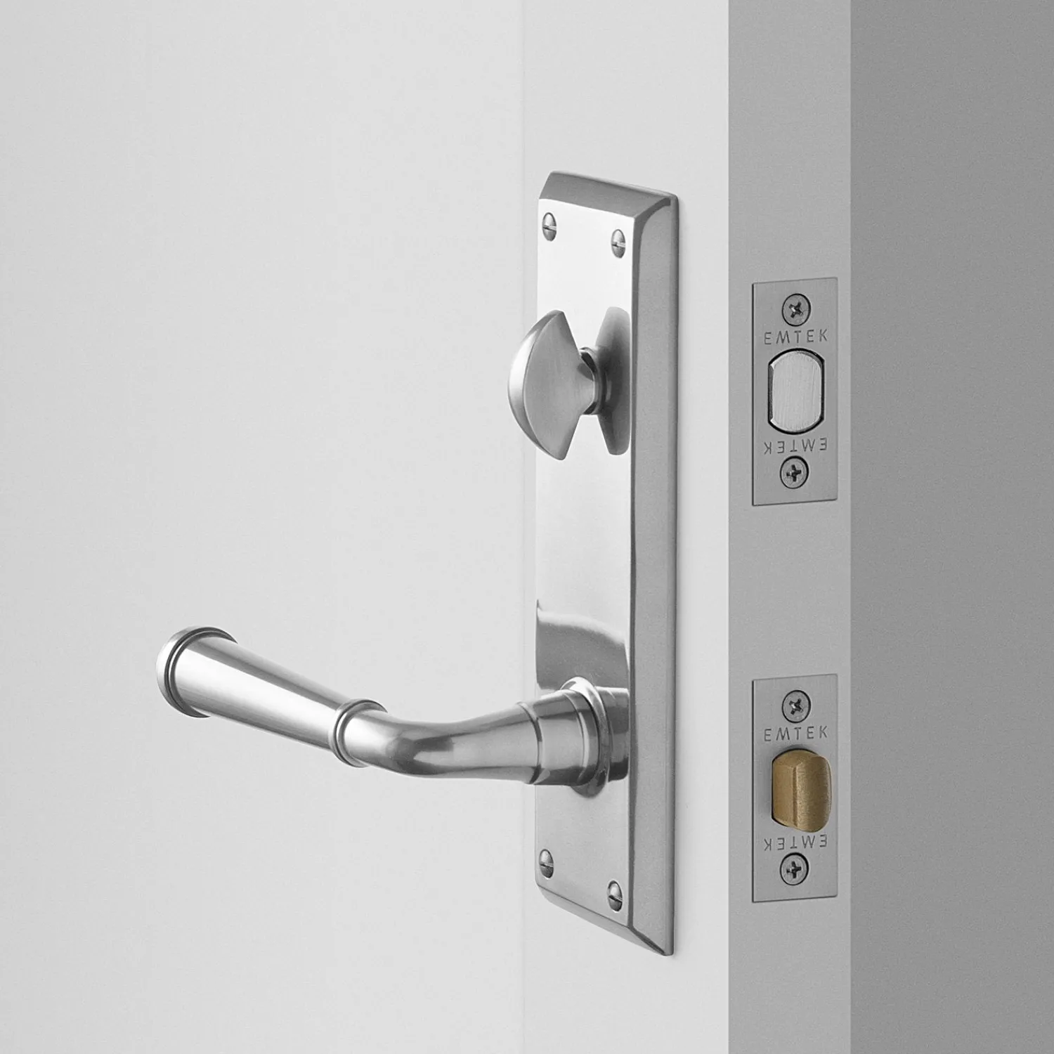 Schoolhouse Freeport Large Door Set with Abbott Lever - Satin Nickel Hot