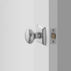 Schoolhouse Freeport Small Door Set with Portsmouth Knob - Satin Nickel Fashion