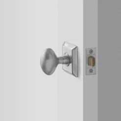 Schoolhouse Freeport Small Door Set with Egg Knob - Satin Nickel Clearance