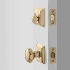 Schoolhouse Freeport Small Door Set with Portsmouth Knob + Deadbolt New