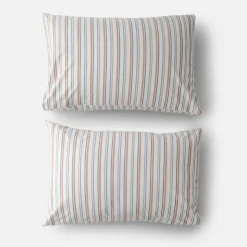Schoolhouse Fresh Stripe Percale Pillow Case, Set of 2 Online
