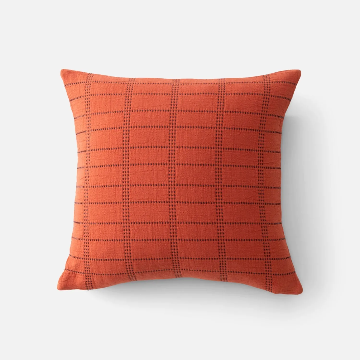 Schoolhouse Grid Stitch Pillow Hot