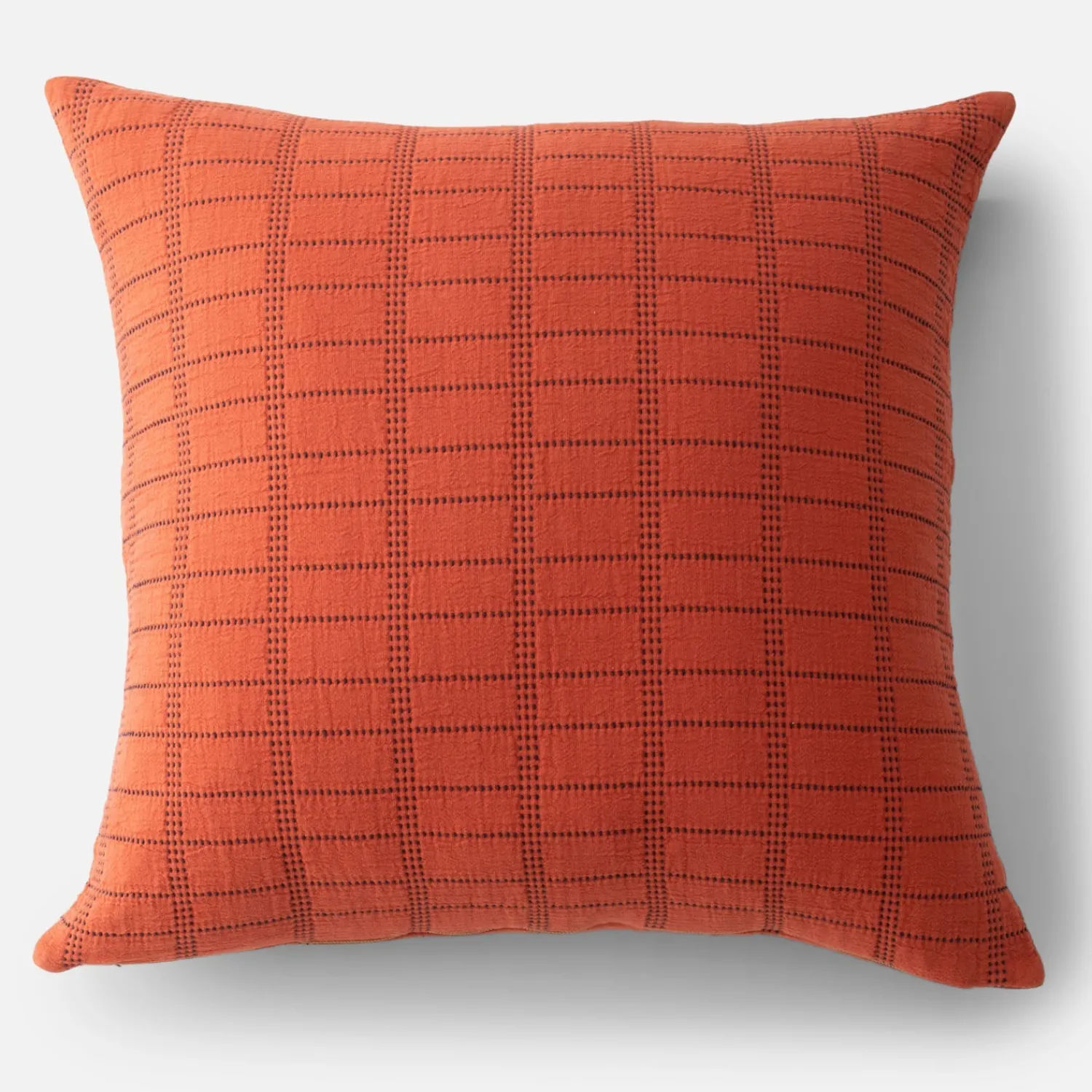 Schoolhouse Grid Stitch Pillow Hot
