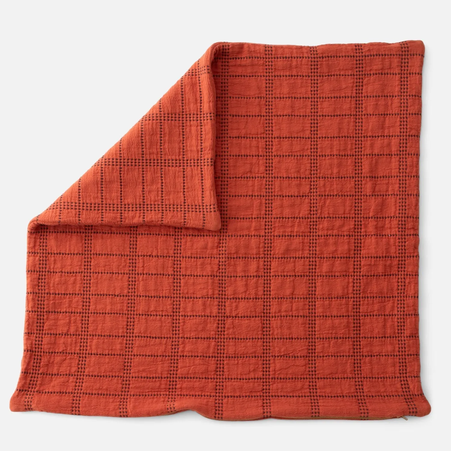 Schoolhouse Grid Stitch Pillow Hot