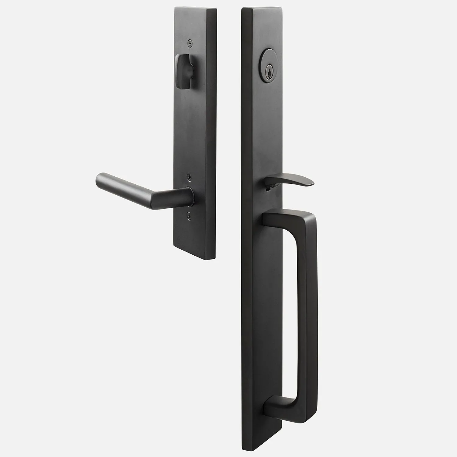 Schoolhouse Lausanne Entrance Handleset with Otto Lever - Flat Black Online