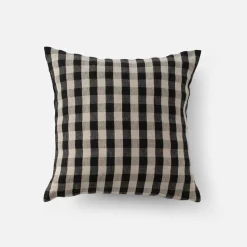 Schoolhouse Linen Check Pillow Clearance