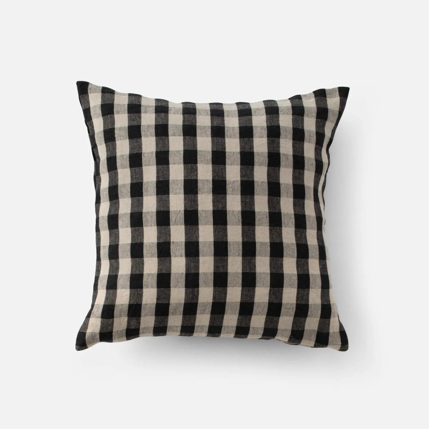 Schoolhouse Linen Check Pillow Clearance