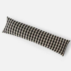 Schoolhouse Linen Check Pillow Clearance