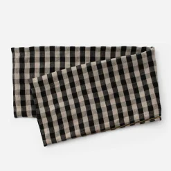 Schoolhouse Linen Check Pillow Clearance