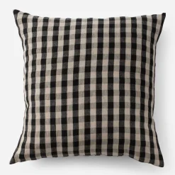 Schoolhouse Linen Check Pillow Clearance
