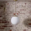 Schoolhouse Luna Rod Pendant with 12" Opal Shade Best