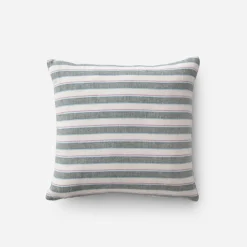 Schoolhouse Market Stripe Linen Throw Pillow New