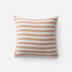 Schoolhouse Market Stripe Linen Throw Pillow New