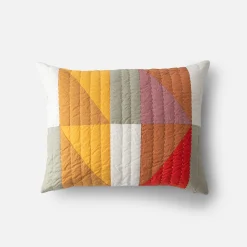 Schoolhouse Modern Rooftops Pieced Cotton Sham Outlet
