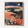 Schoolhouse Night Vista Framed Print by Melissa Lakey Best