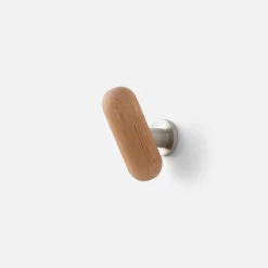 Schoolhouse Oak + Stainless Single Hook Discount