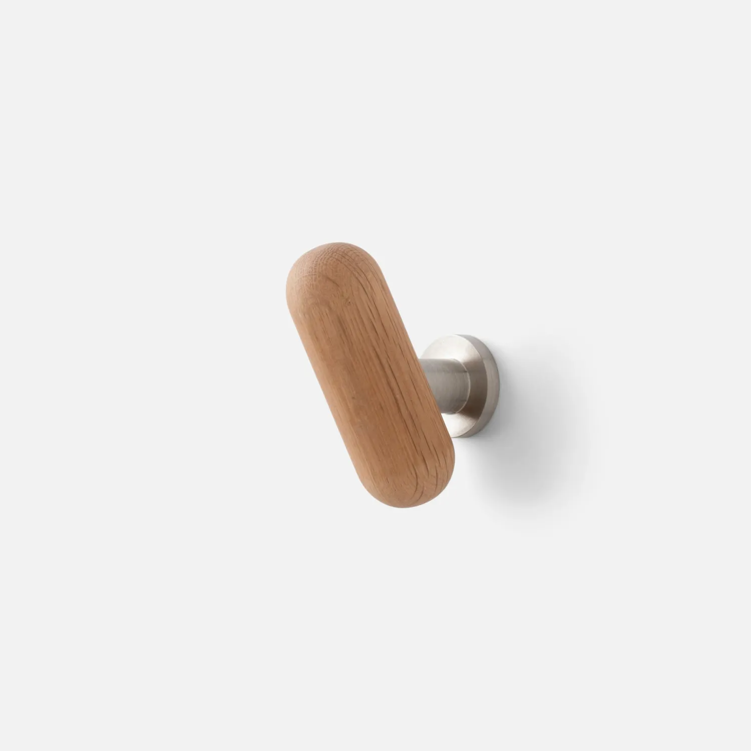 Schoolhouse Oak + Stainless Single Hook Discount
