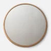 Schoolhouse Oak Chamfered Mirror - Round Discount