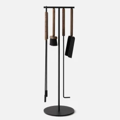 Schoolhouse Oak Handle Fireplace Tool Set Fashion