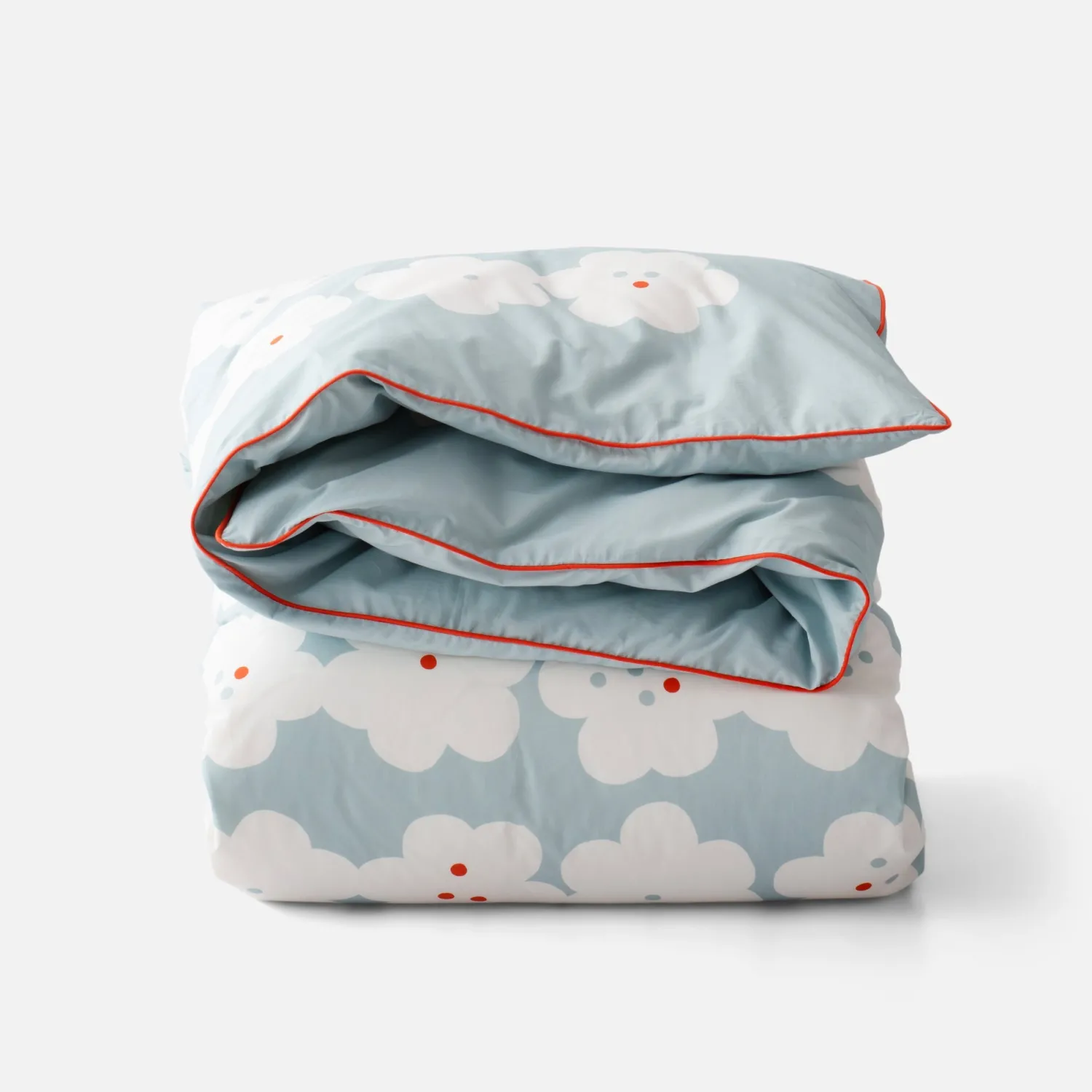 Schoolhouse Paper Flower Duvet Cover Paper Flower - Blue Outlet