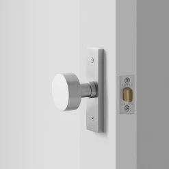 Schoolhouse Rome Small Door Set with Cylinder Knob - Satin Nickel Best