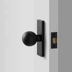 Schoolhouse Rome Small Door Set with Globe Knob - Flat Black Best