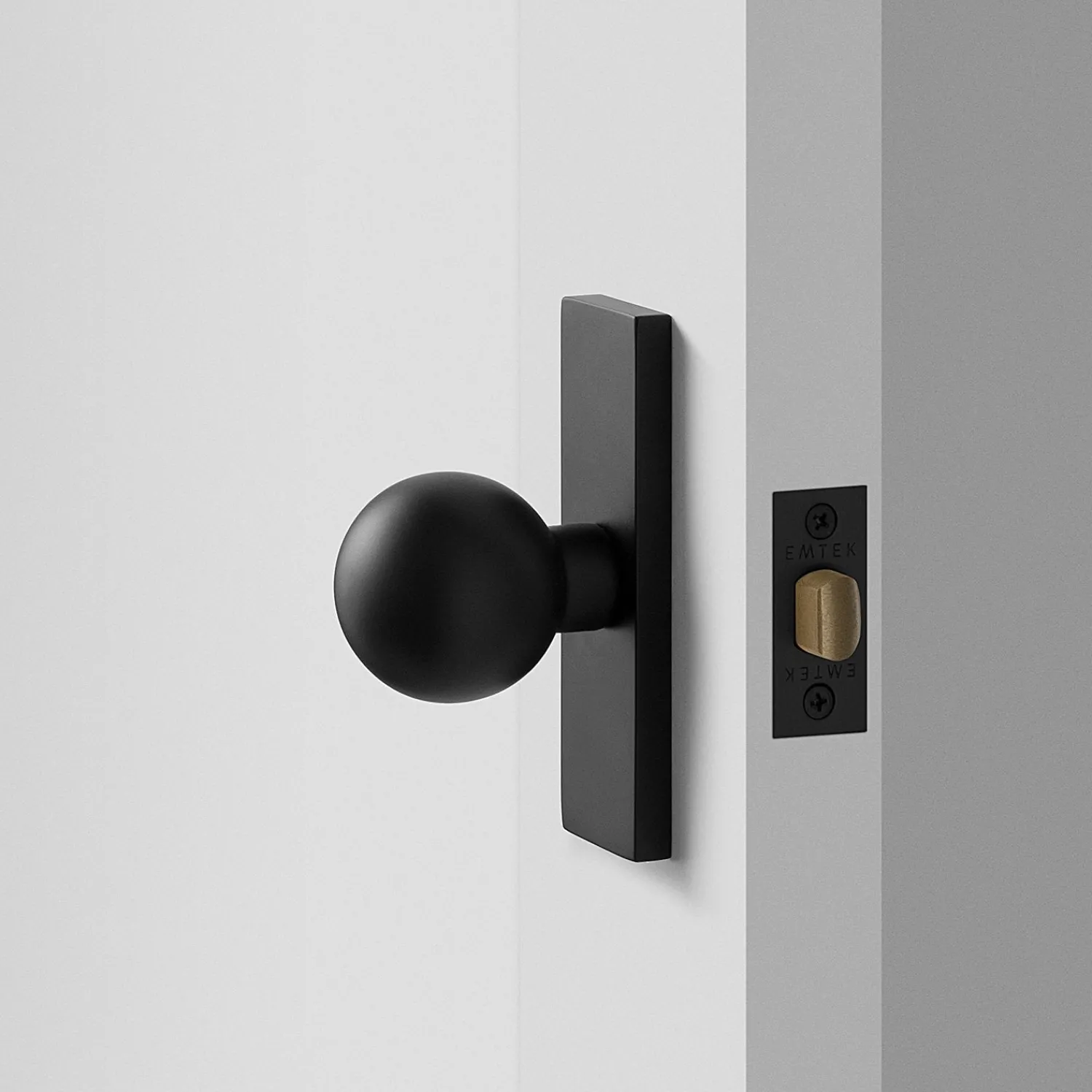 Schoolhouse Rome Small Door Set with Globe Knob - Flat Black Best